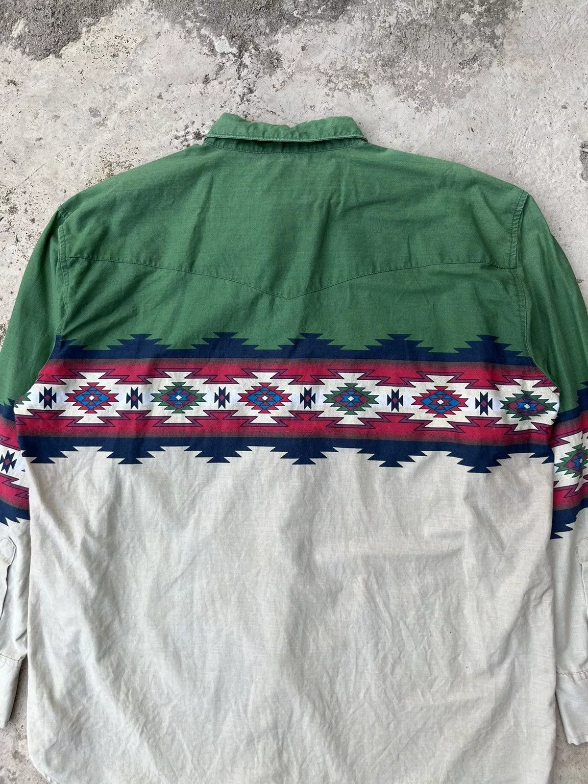 Rustler Shirts Button Ups Rustler × Vintage × Wrangler Vintage 1980s Rustler by Wrangler Shirts Green