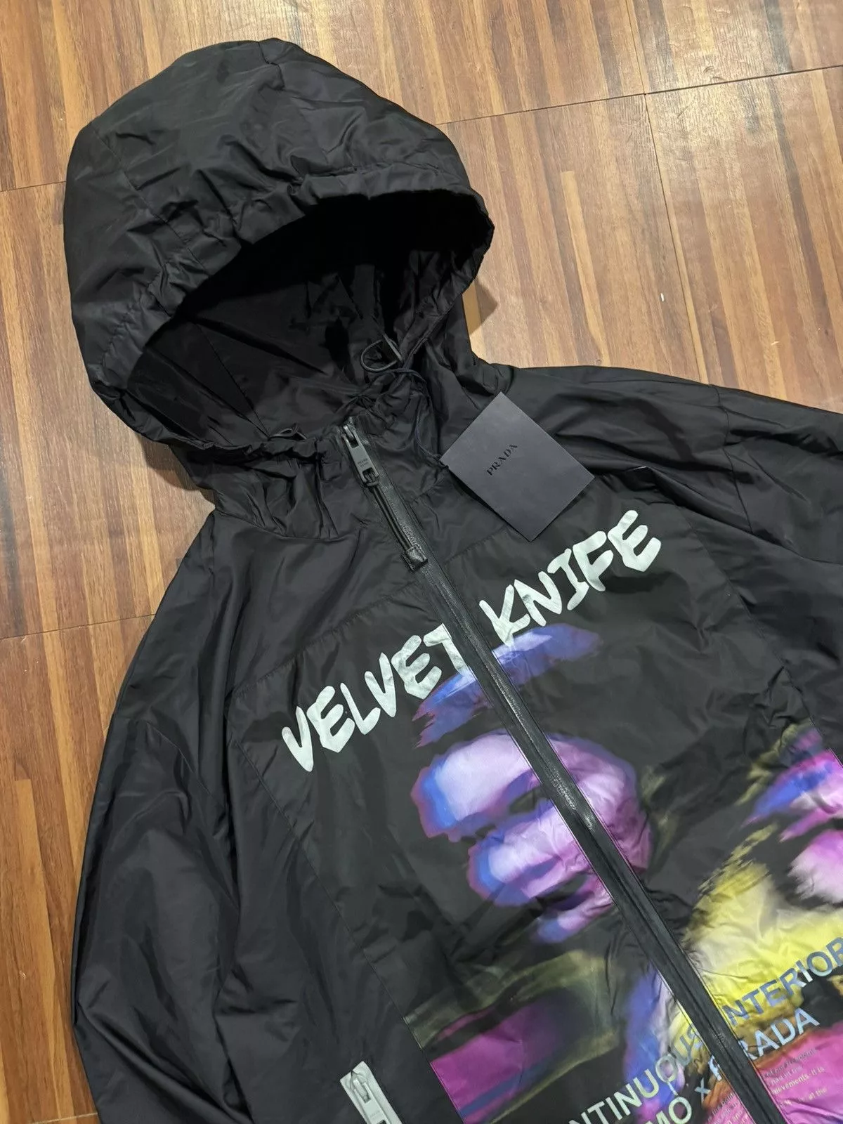 Prada Rain Jackets Prada Velvet Knife Windbreaker Jacket Black