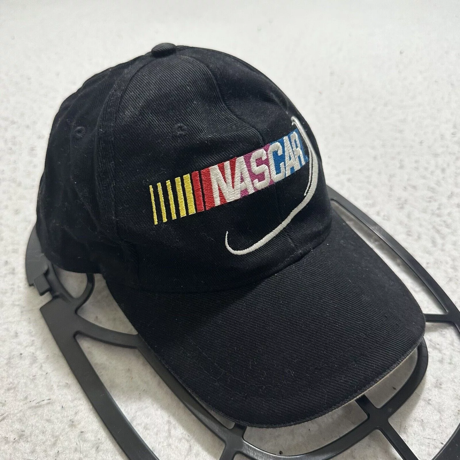 NASCAR Hats NASCAR Racing Black Baseball Hat 3M Logo Cotton