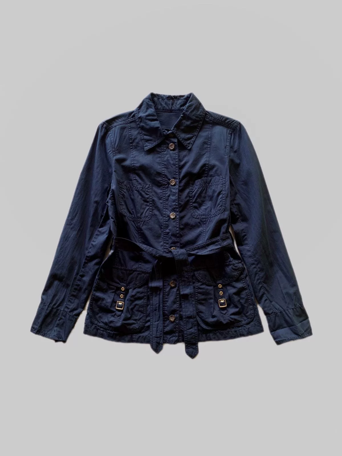 Max Mara Jackets Max Mara Vintage MaxMara “Weekend Line” Belted Light Jacket Blue