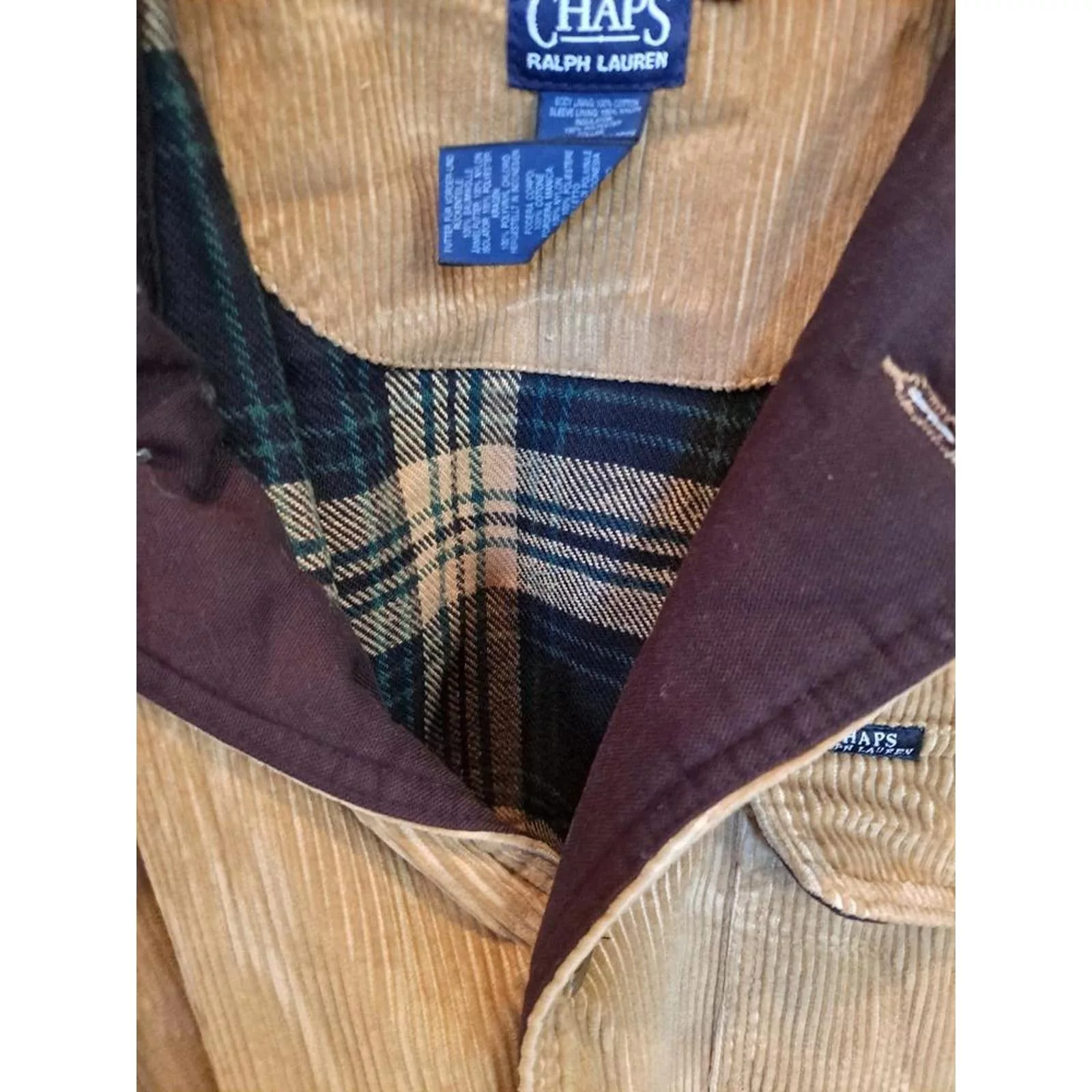Chaps Light Jackets Chaps‎ Brown Corduroy Chore Jacket Flannel