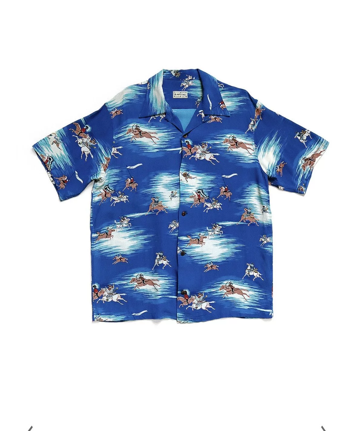 Kapital Shirts Button Ups Kapital rayon kamikaze Aloha shirt size 3 Blue
