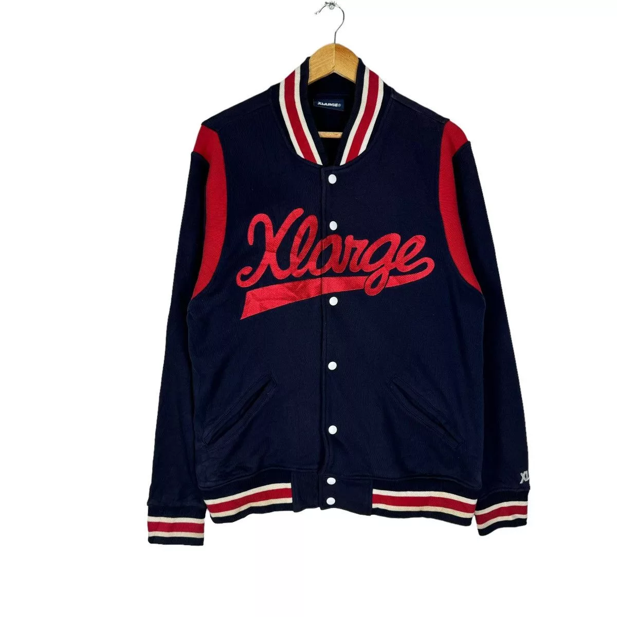 X-LARGE Light Jackets X-LARGE ☀️XLARGE VARSITY SNAP BUTTON JACKET LIKE SUPREME Blue Vintage