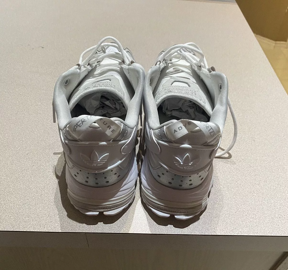Adidas Low Top Sneakers Adidas Hyperturf White and Metallic
