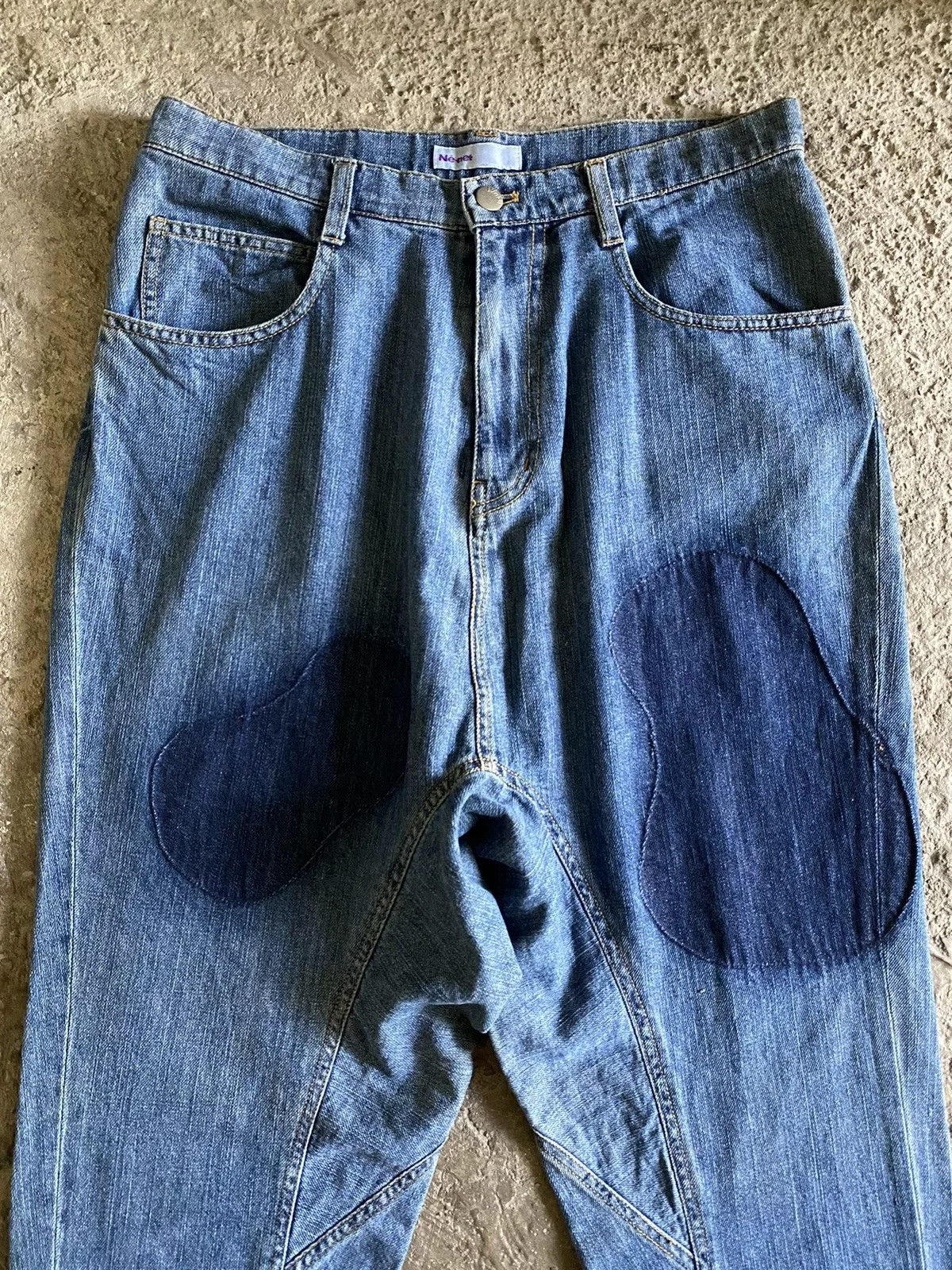 Ne-Net Jeans Ne-Net Nenet Dyed Patch Denim Pant Blue