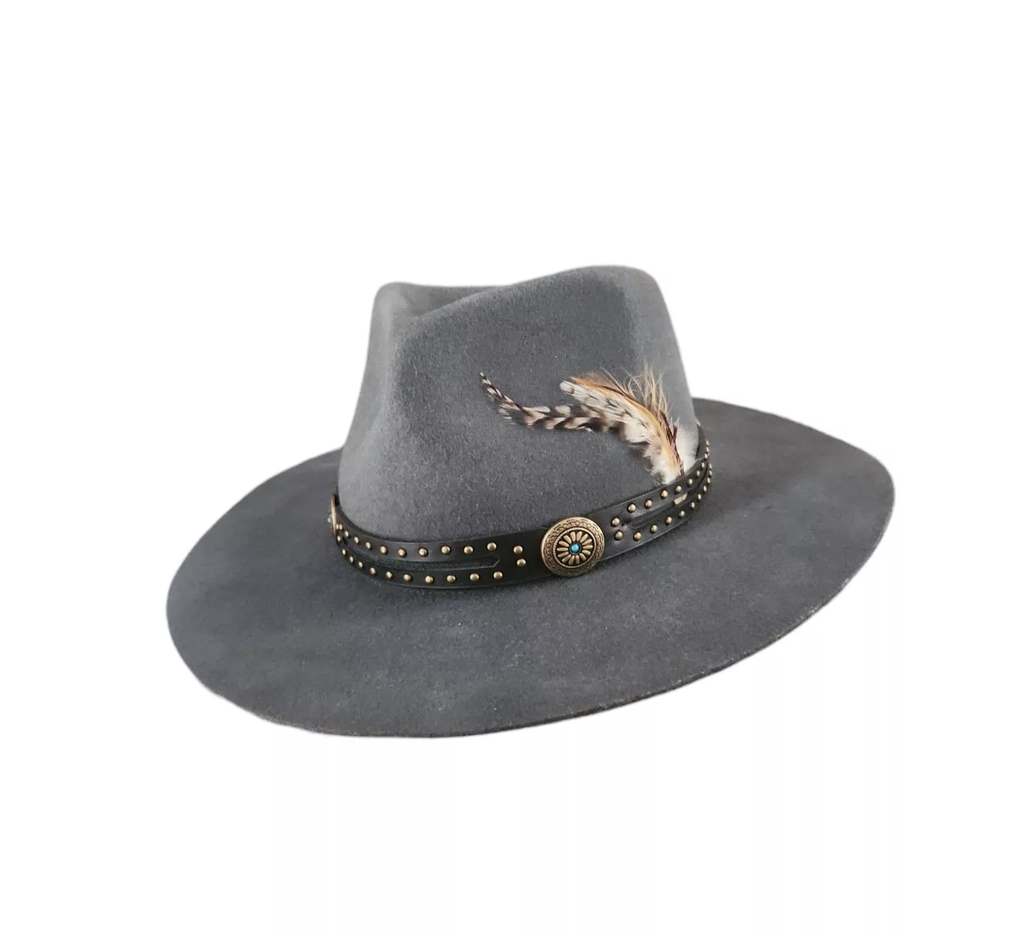 Other Hats Other Peter Grimm Apache Hat Gray wide stiff brim style S/M Vintage