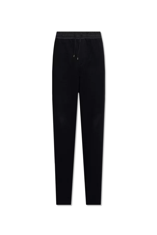 Saint Laurent Paris Sweatpants Joggers Saint Laurent Paris o1s1wg110624 Wide Leg Sweatpants & Joggers in Black