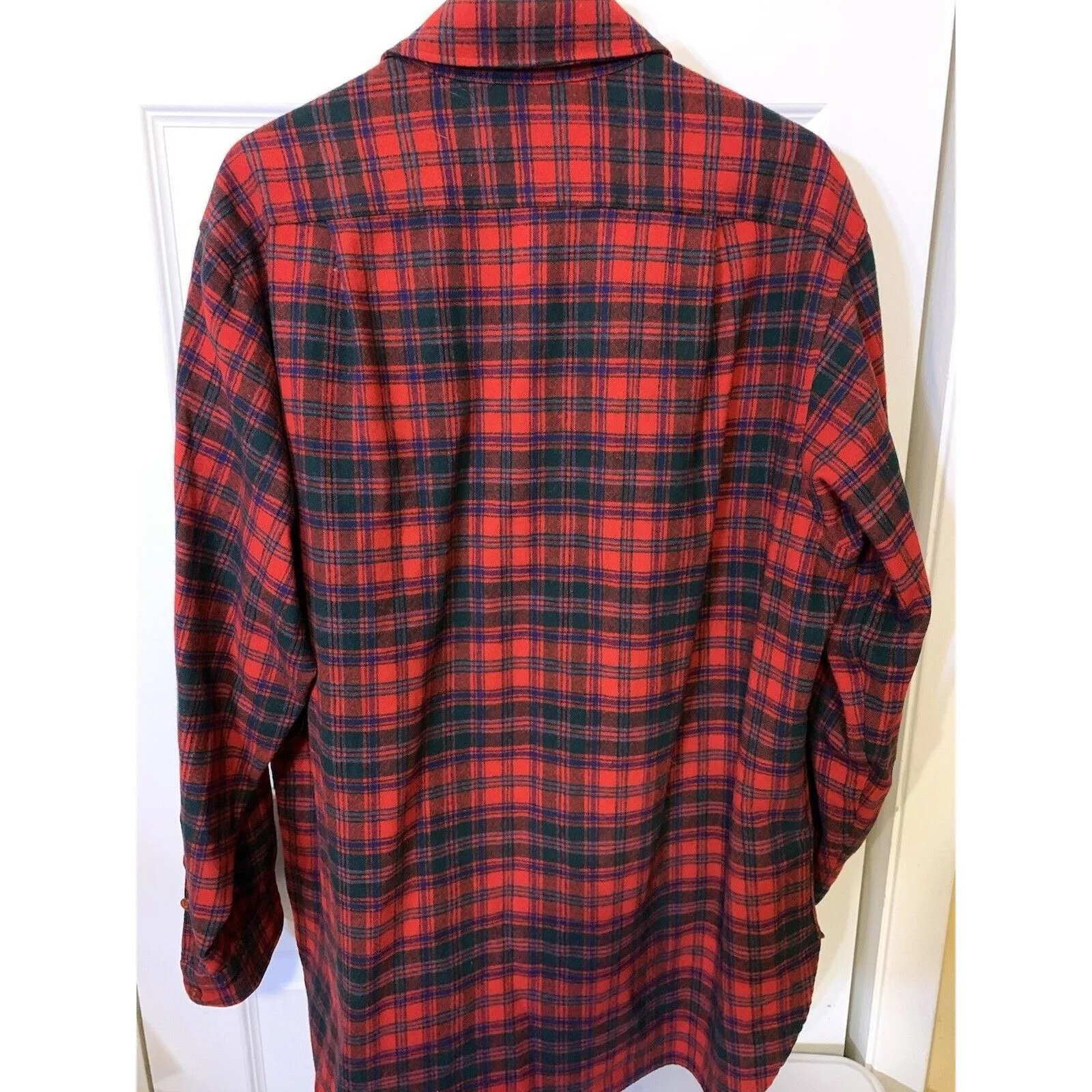 Pendleton Shirts Button Ups Vintage Pendleton Men’s 17 1/2 Red Plaid Virgin Wool Shirt U