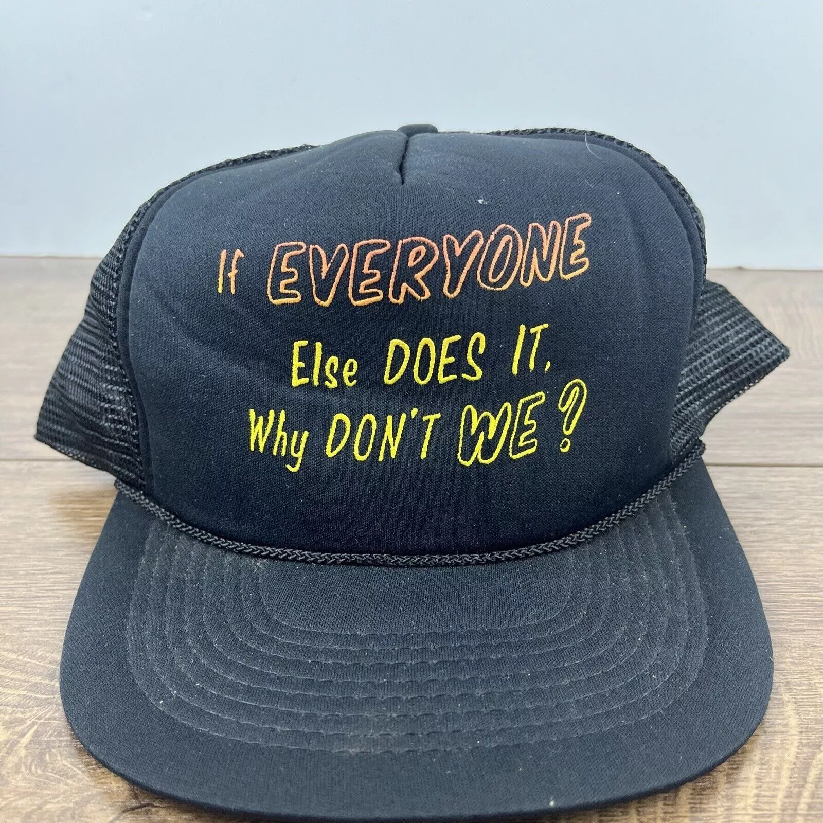 Other Hats Other Why Don't We Hat Black Cap Hat Everyone Else Does Adjustable