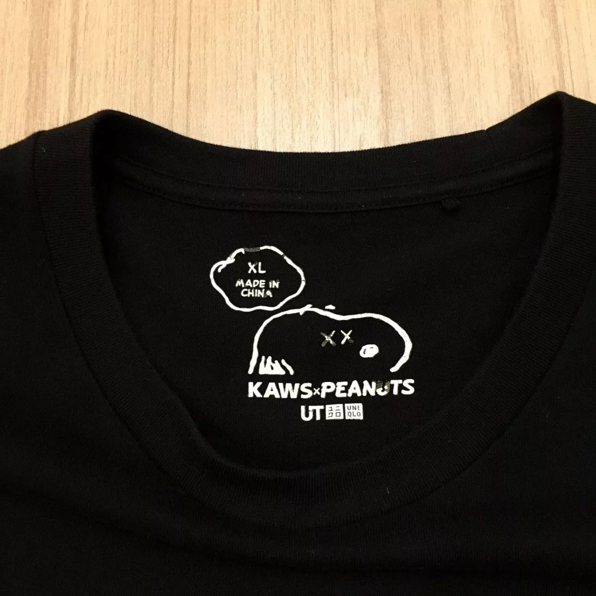 Kaws Short Sleeve T Shirts Kaws × Peanuts Kaws x Peanuts Tee Black