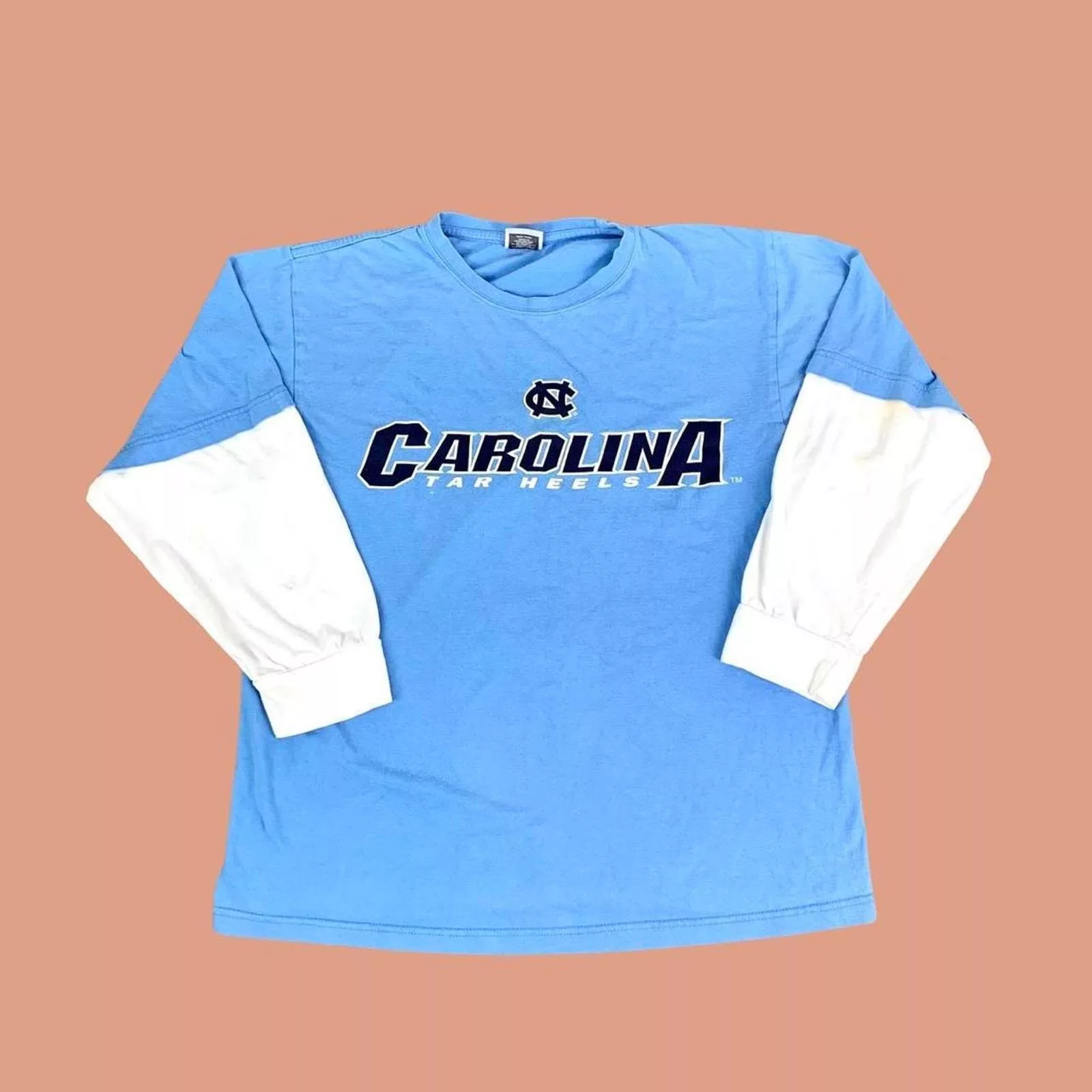 Vintage Long Sleeve T Shirts Vintage 90s Carolina Tar Heels T-shirt Blue Streetwear