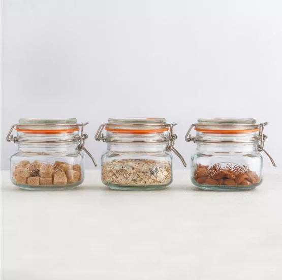 17 oz Clip Top Square Jar