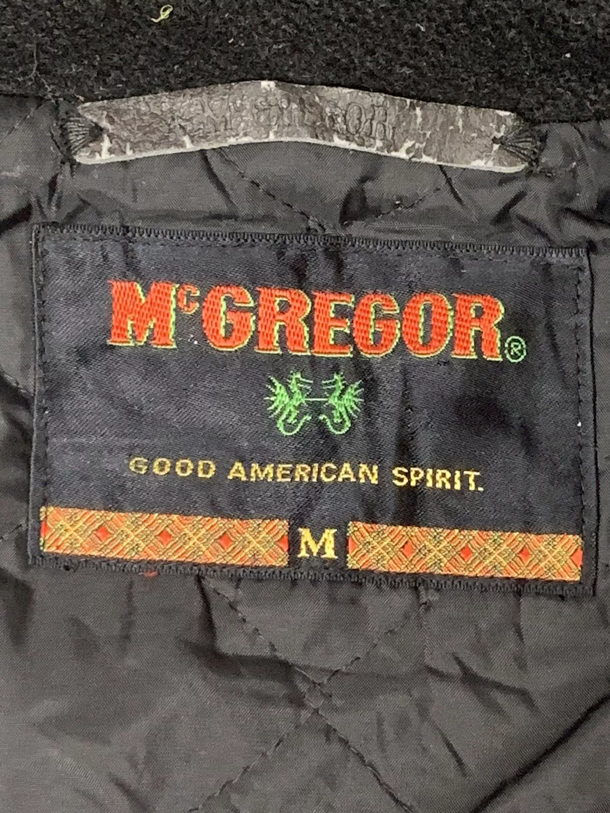 McGregor Bombers Rare Design Vintage McGregor Wool Jackets Black