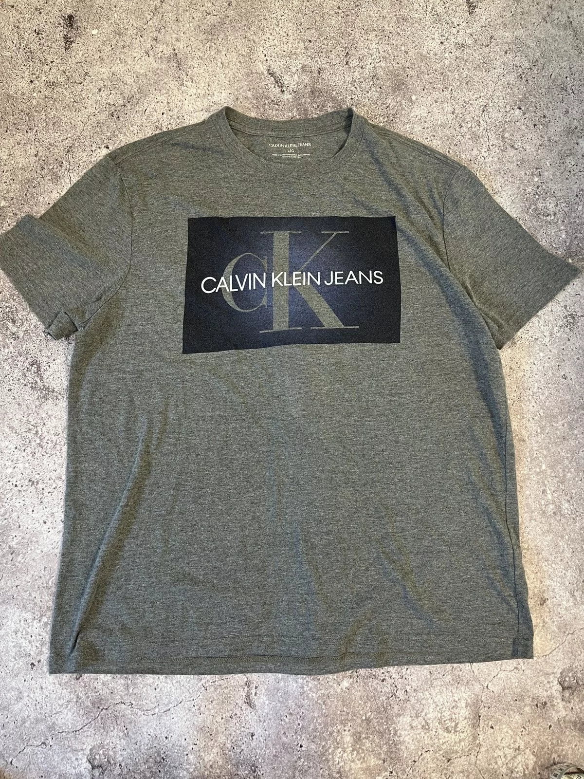 Calvin Klein Short Sleeve T Shirts Calvin Klein × Vintage Calvin Klein Jeans Vintage T-Shirt Gray Streetwear