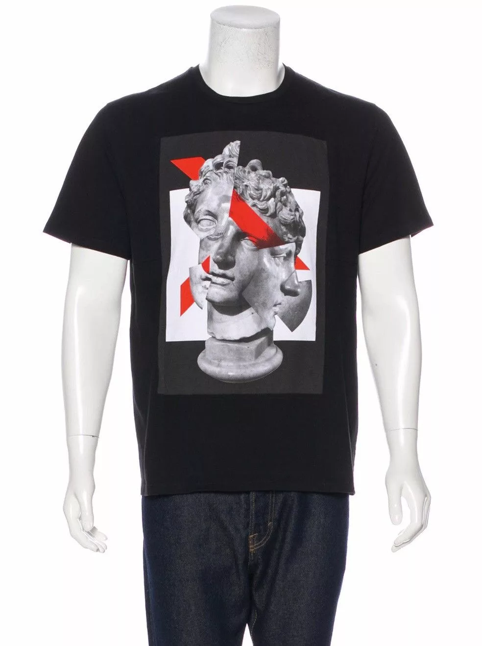 Neil Barrett Short Sleeve T Shirts Neil Barrett graphic David Michelangelo t-shirt Black