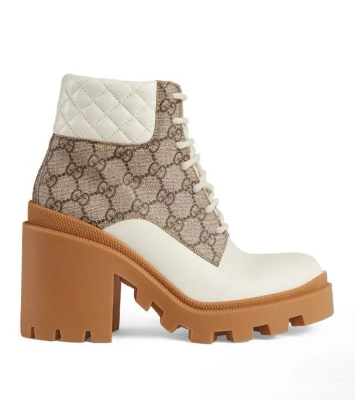 Gucci Boots Gucci Women's GG Platform High Block Heel Ankle Boots Multi