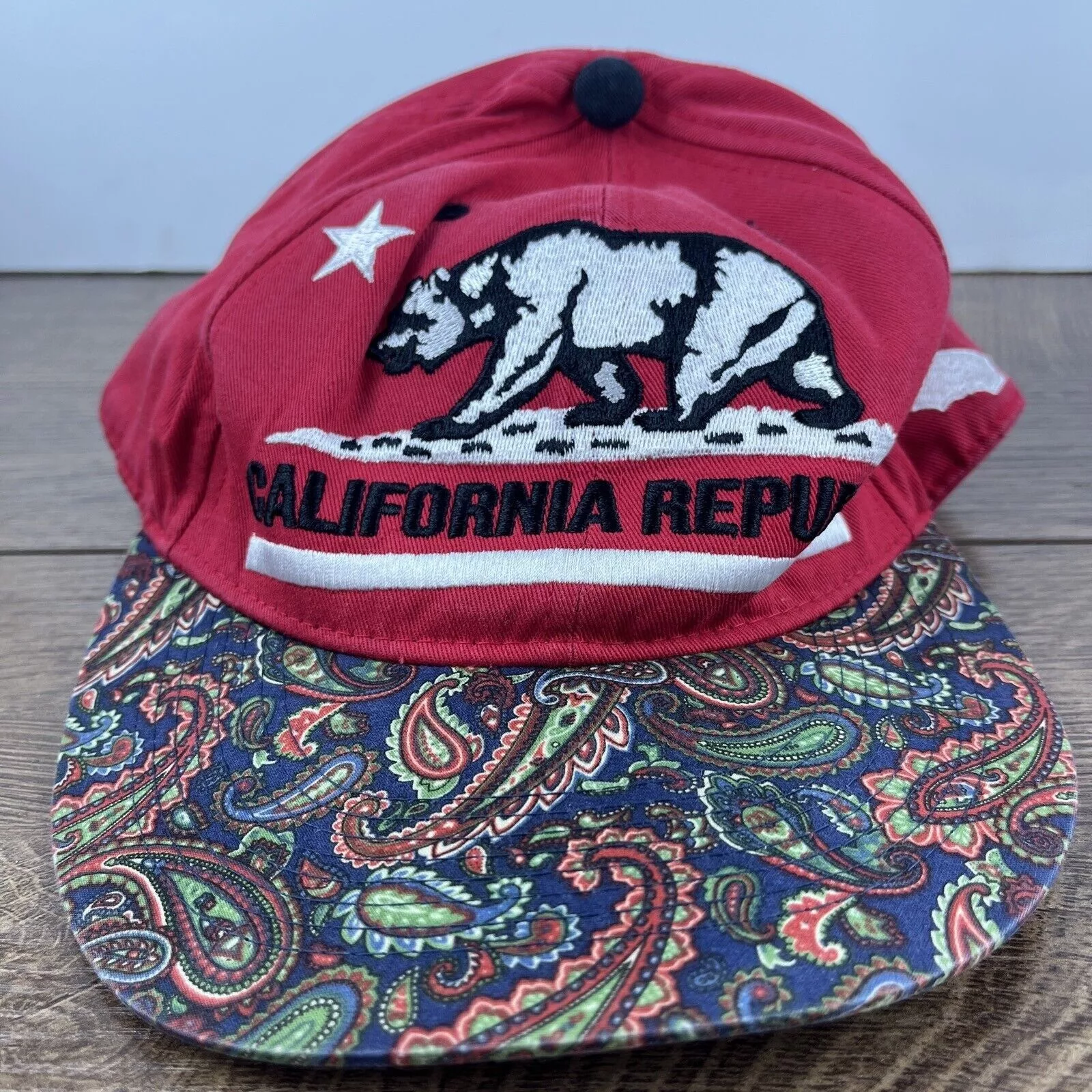 Other Hats Other California Republic Hat Red Cali Bear Red Hat Adjustable Sna