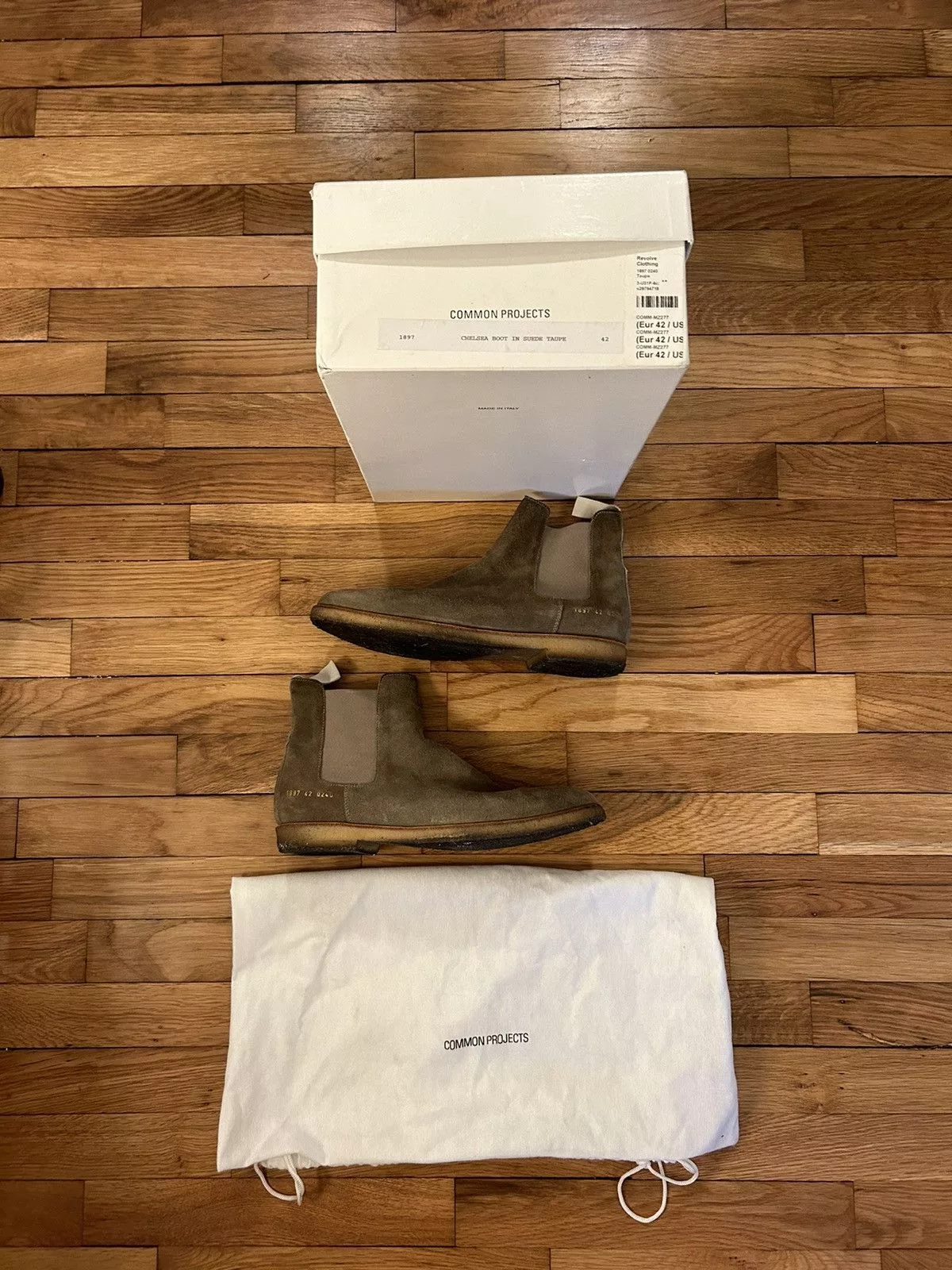 Common Projects Boots Common Projects Suede Chelsea Boots in Taupe sz 42 Brown