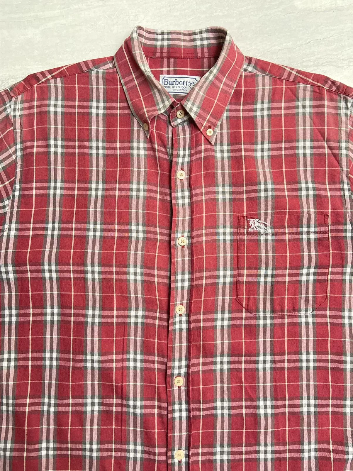 Burberry Shirts Button Ups BURBERRY Red Striped Shirt