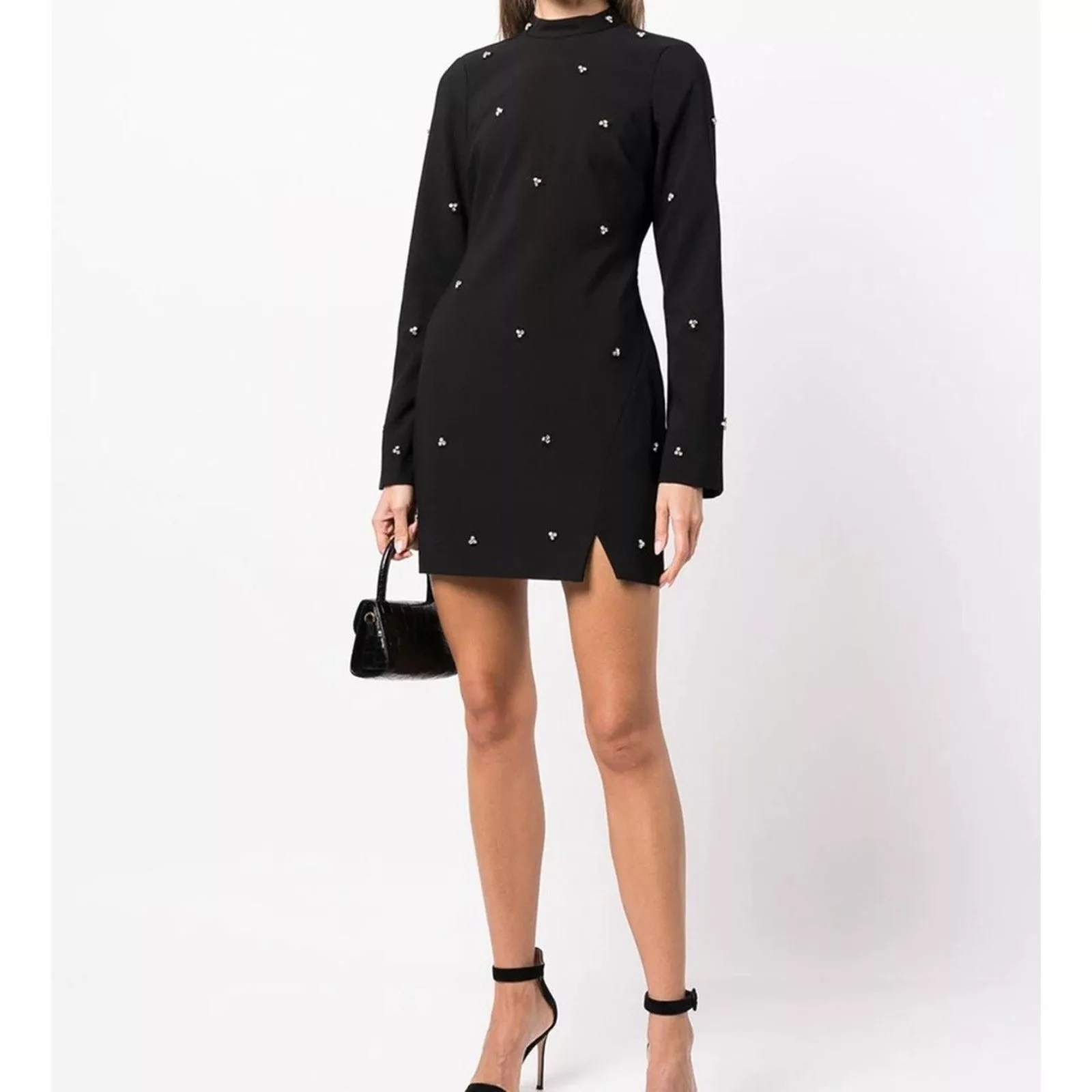 LIKELY Mini Dresses Likely Phillips Diamond Stud Detail Mini Dress Black