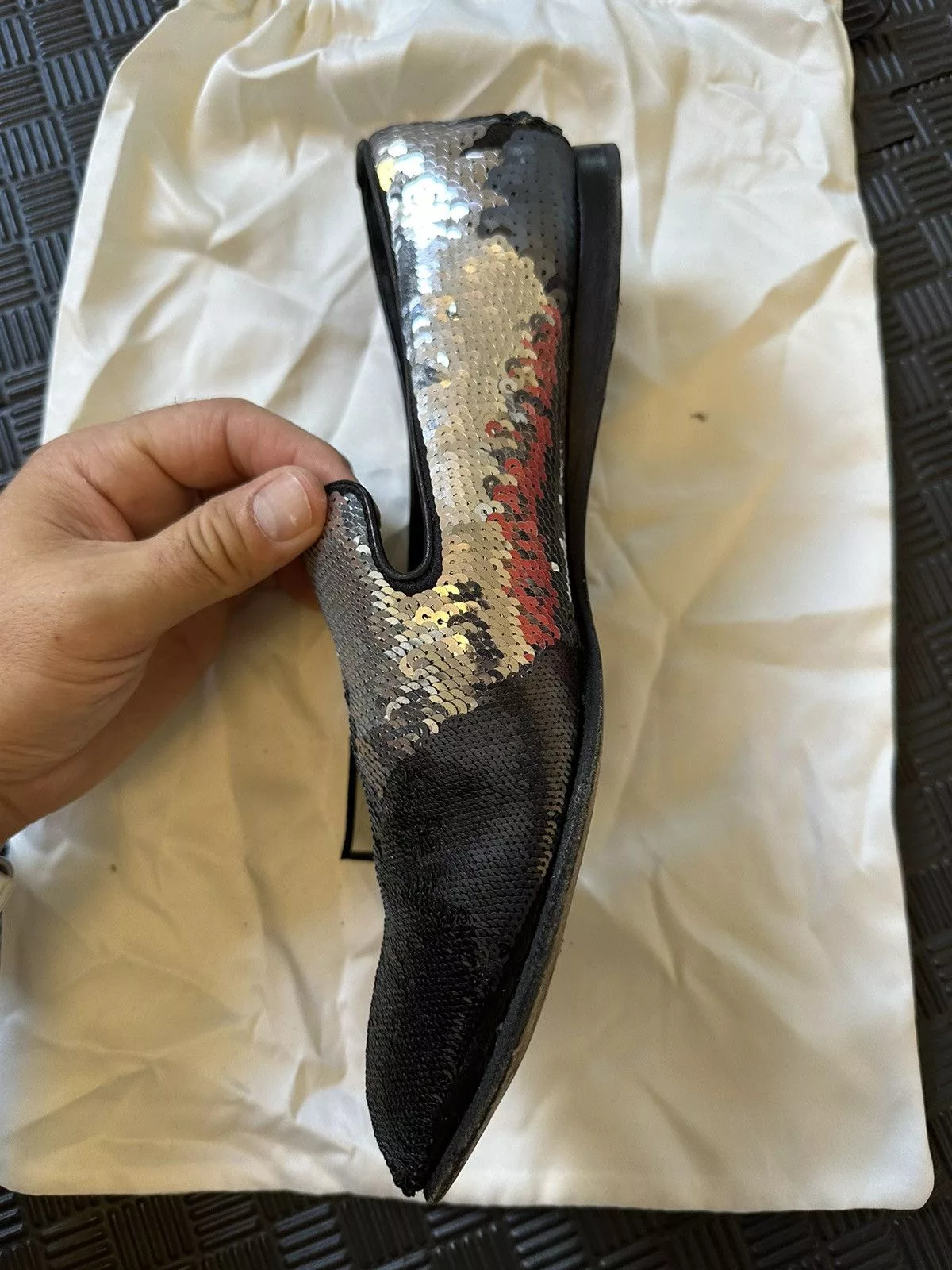 Prada Formal Shoes Sequin Prada loafers Black