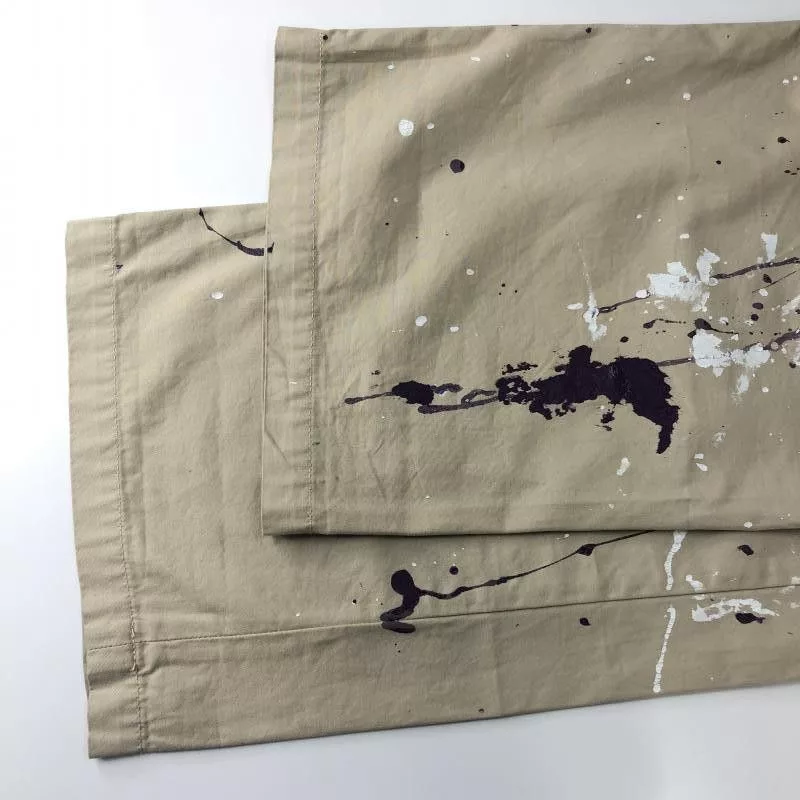 Needles Cropped Pants Paint Design Long Beige