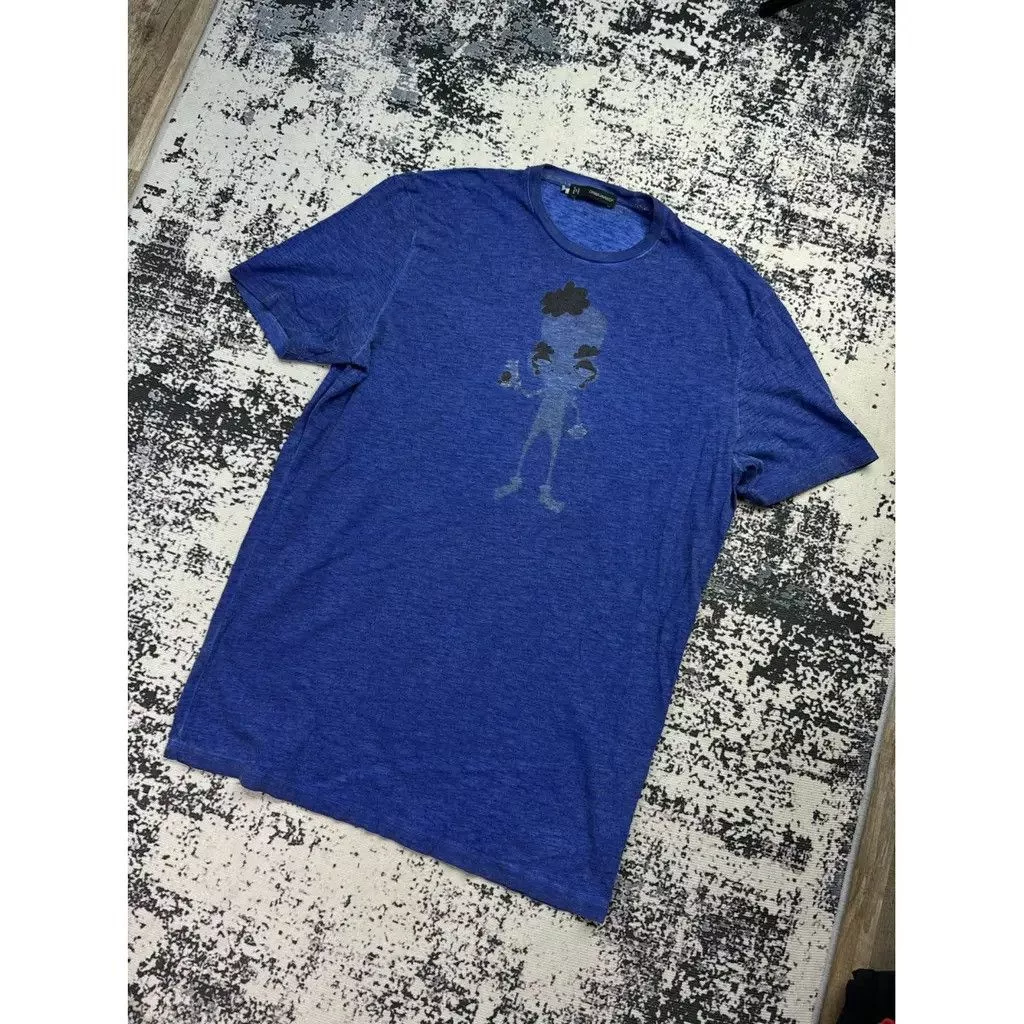 Dsquared2 Short Sleeve T Shirts Dsquared2 Tshirt Blue Size L