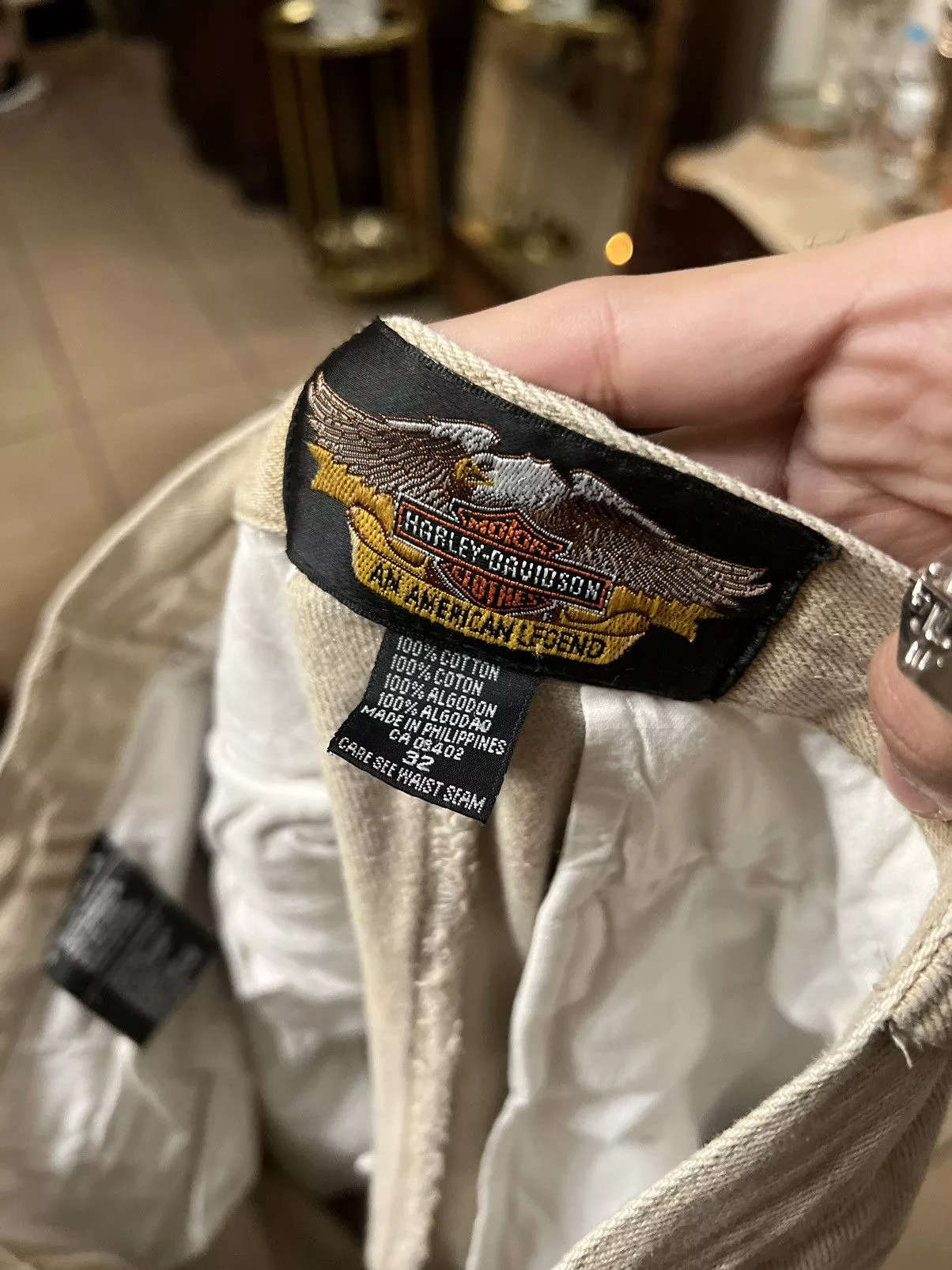 Harley Davidson Denim Harley Davidson Cargo Pants Beige