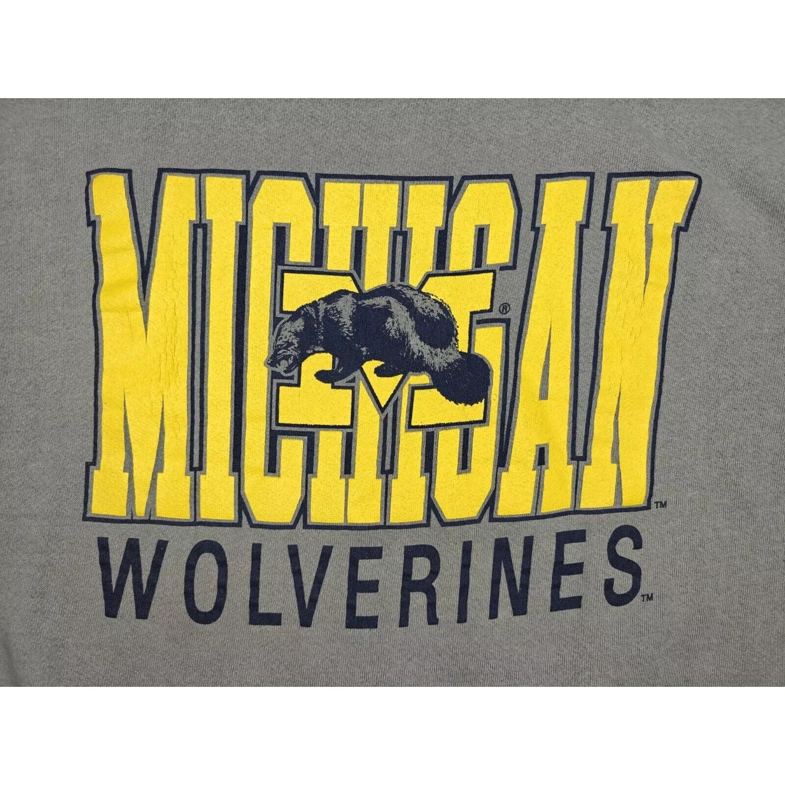 Vintage Sweatshirts Hoodies Michigan Wolverines Vintage Crewneck Graphic Sweatshirt Size White