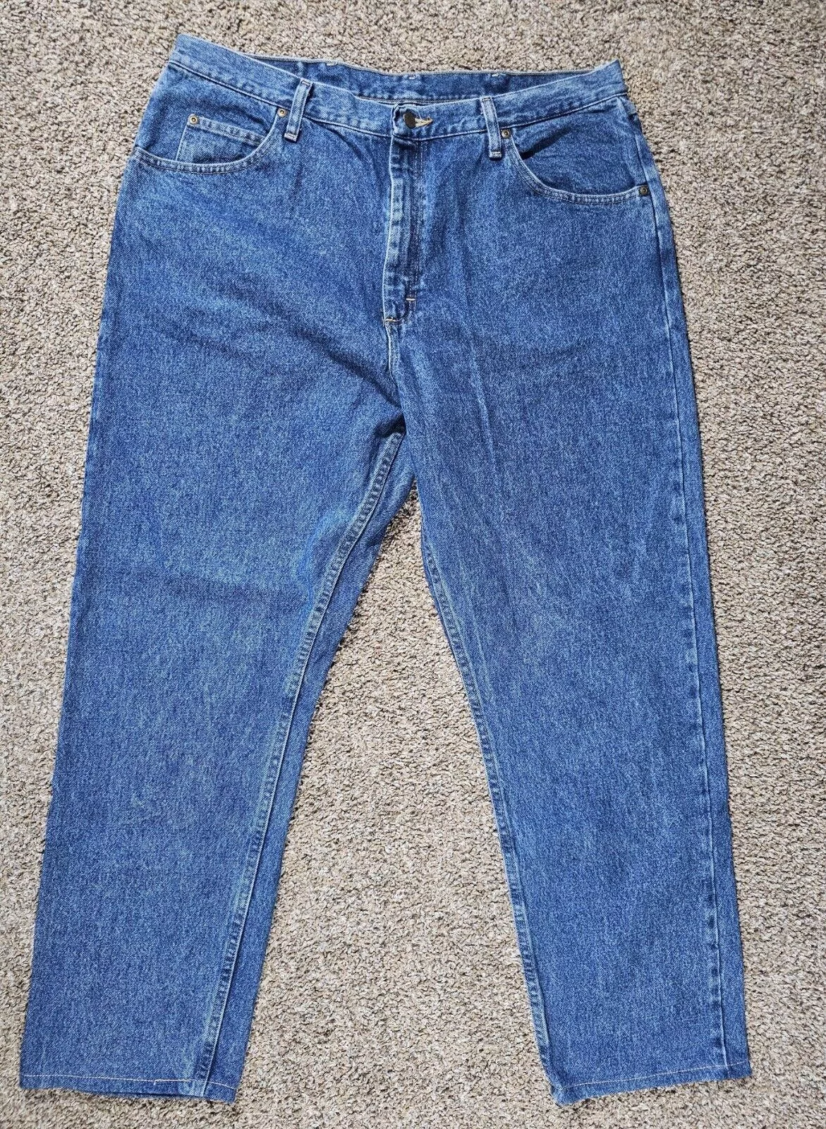 Lee Denim Lee Riders Straight Jeans Size 40x32 Medium Wash Blue