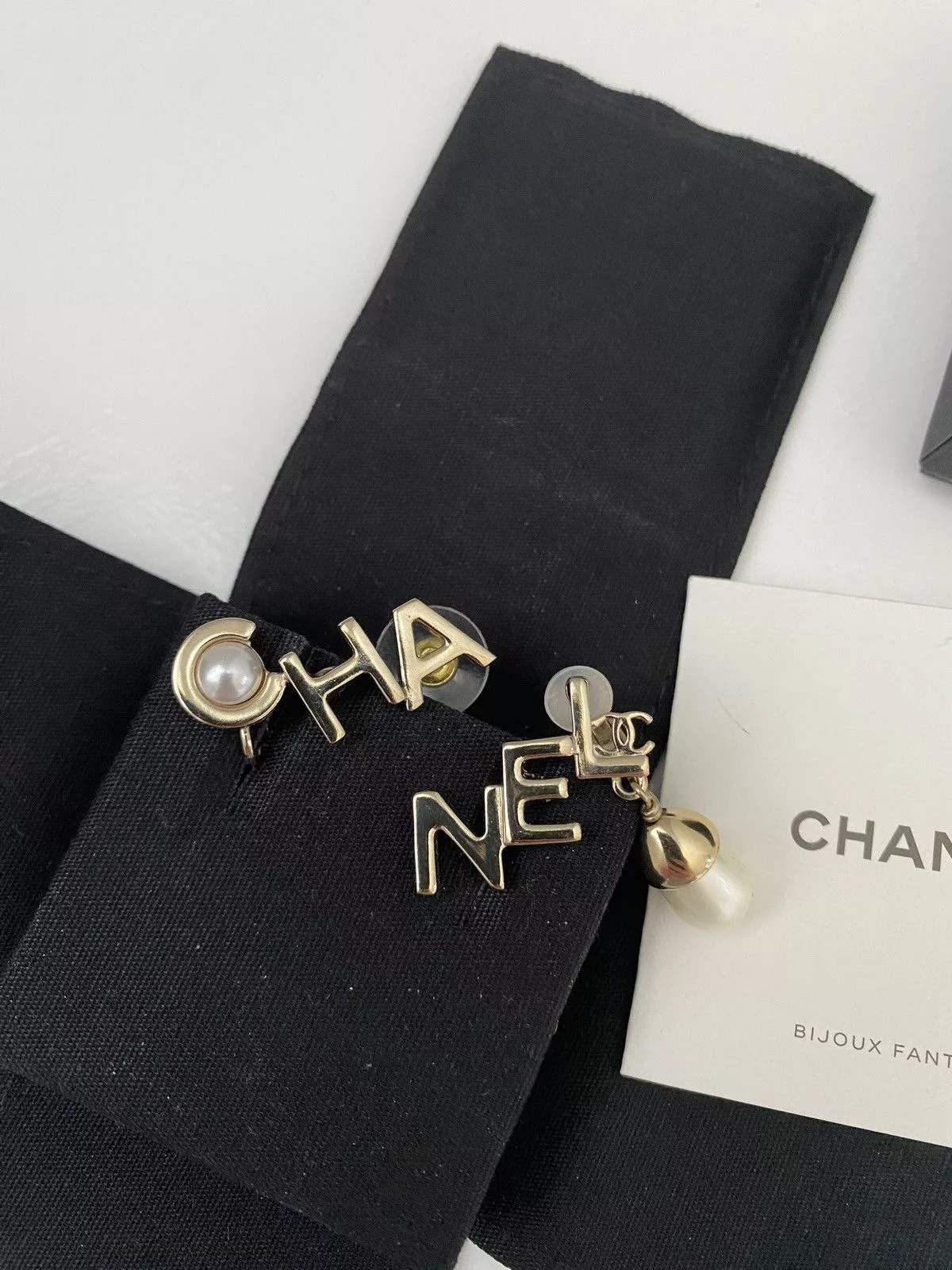 Authentic Chanel earrings Gold