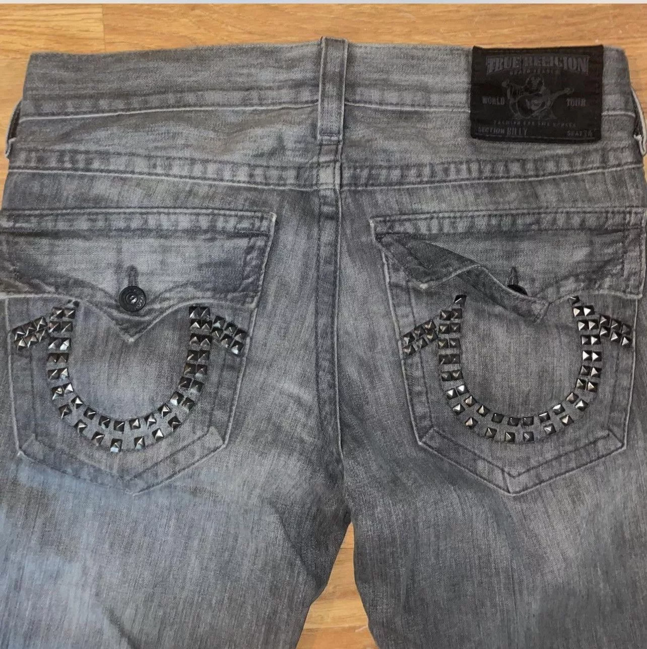 True Religion Denim True Religion Studded denim Gray