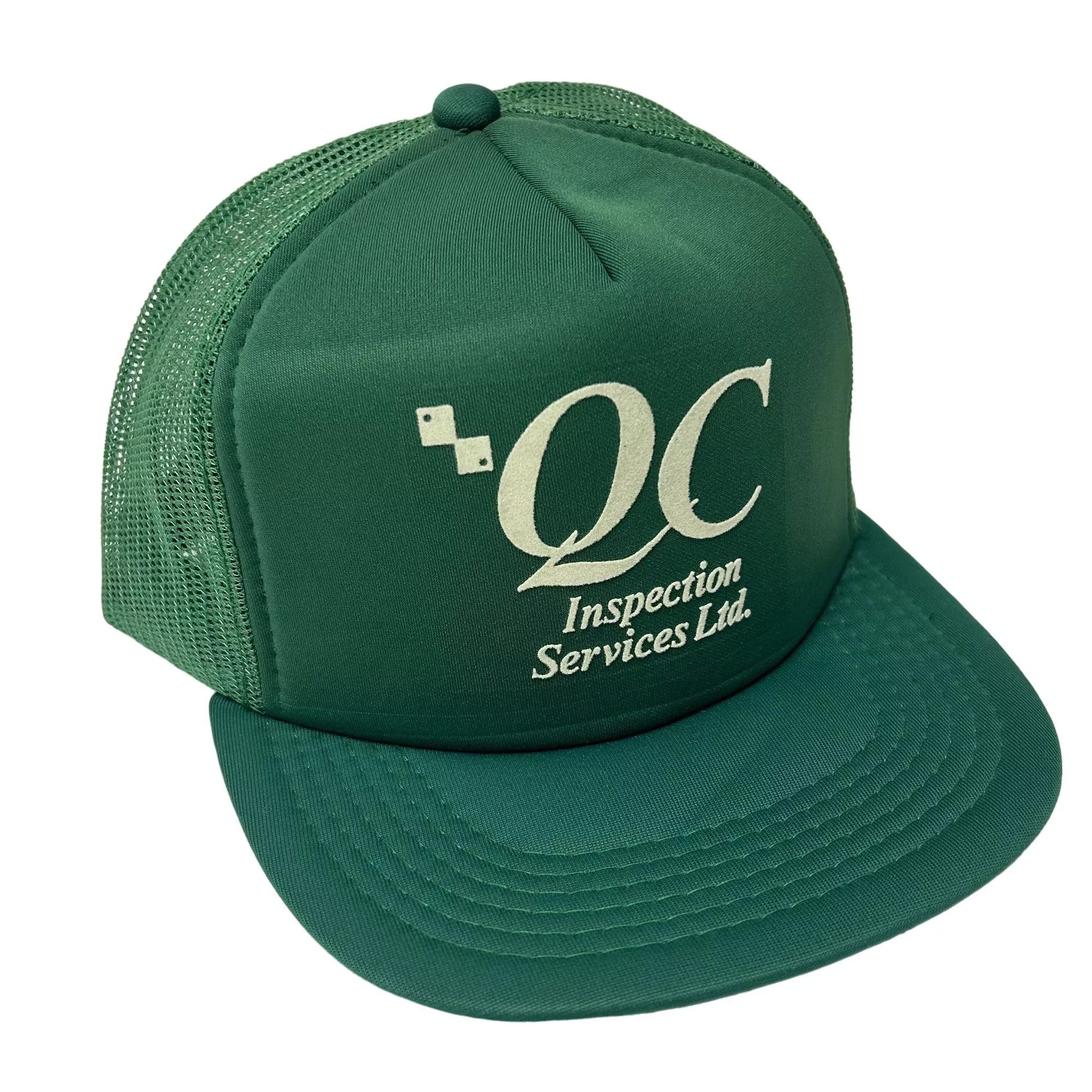 Other Hats Other NOS New Vtg 80’s Yupoong Green Mesh TRUCKER Hat QC Inspectio