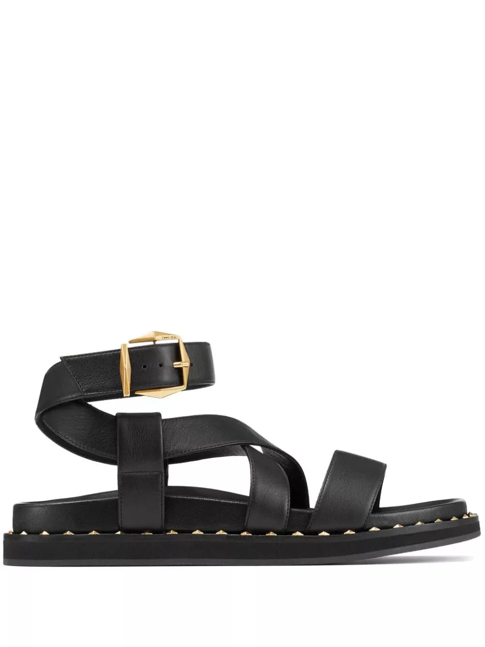 Jimmy Choo Sandals Jimmy Choo o1s22i1n0724 Blaise Flat Sandals in Black