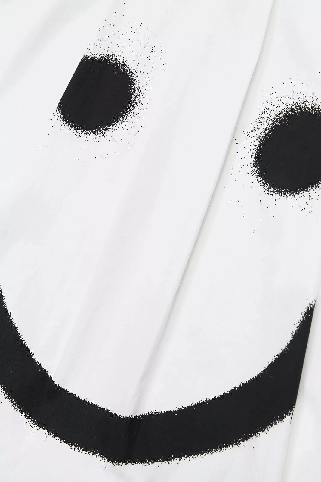 Moschino Midi Skirts Moschino White Skirt with Sprayed Smiley Face Print