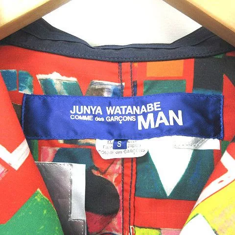 Junya Watanabe Light Jackets Junya Watanabe Jacket Lining All-Over Pattern Wool Check Black