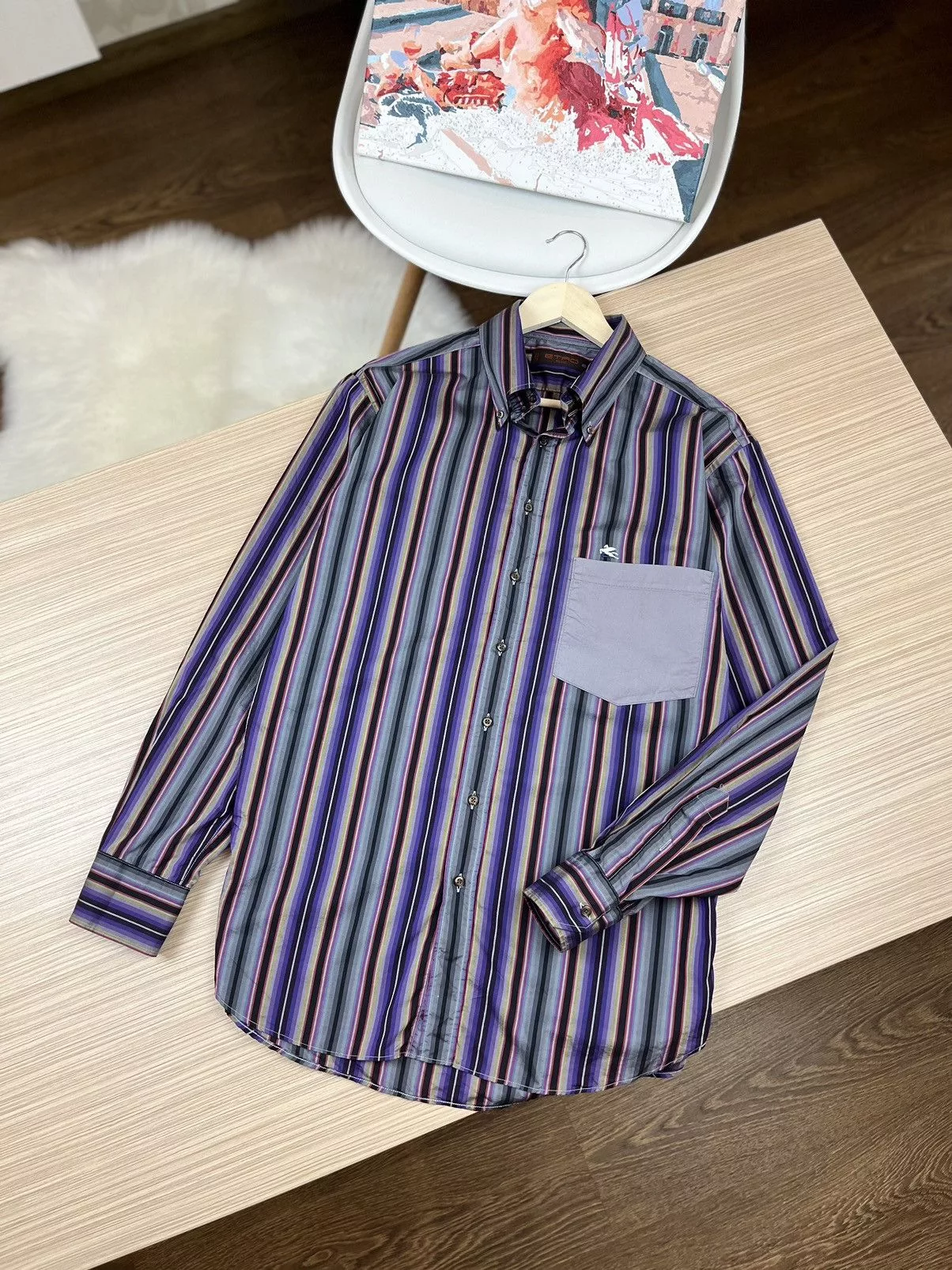 Designer Shirts Button Ups Designer × Etro Vintage Luxury Etro Shirts Multi