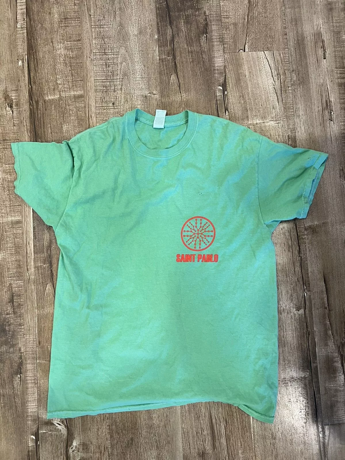 Kanye West Short Sleeve T Shirts Kanye West Saint Pablo Green Tour Merch