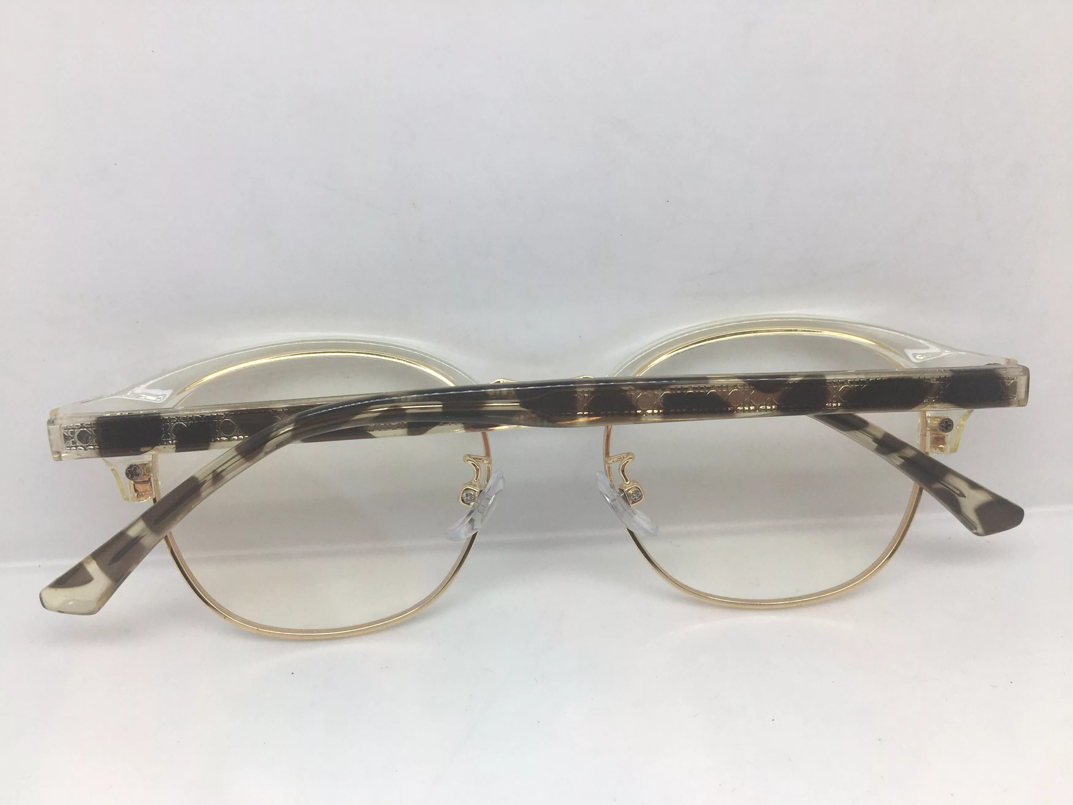 Other Glasses Other Mod Malcolm X Clear Gold Eyeglasses Frame Multi