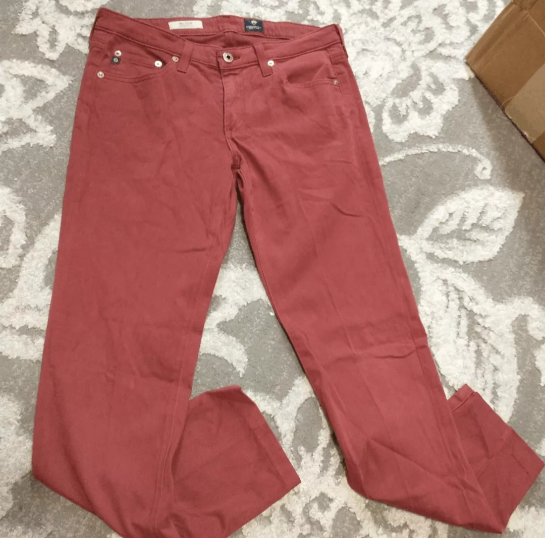 AG Adriano Goldschmied Pants AG Adriano Goldschmied AG Stilt Cigarette pant Red