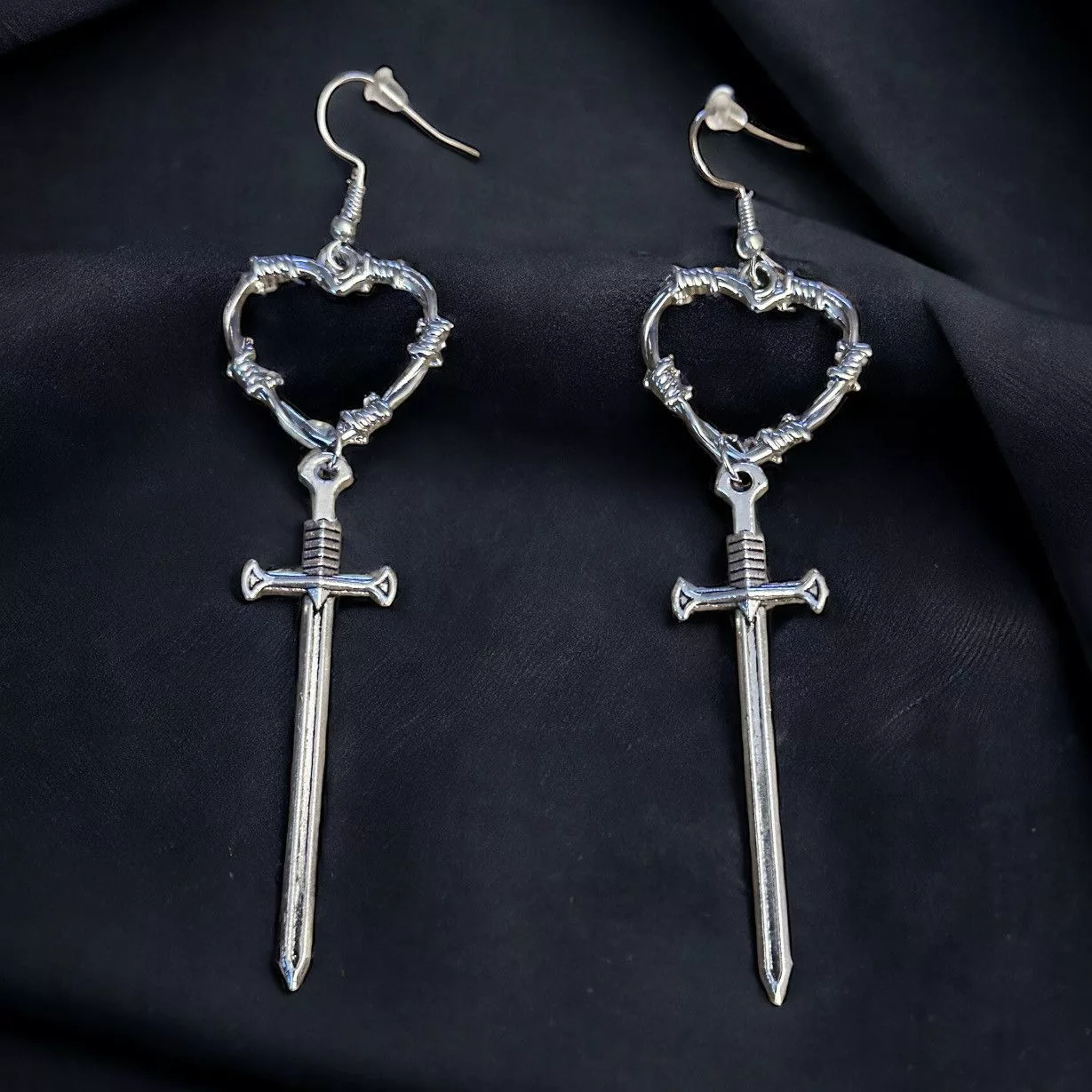 Other Earrings Other Sword dangle earrings Silver