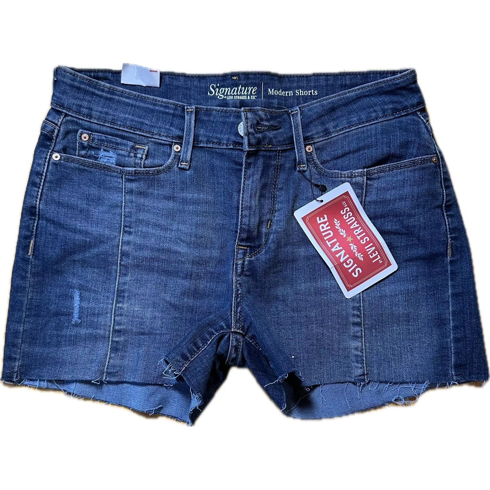 Levi's Shorts Levi's Women's Modern Shorts Dark Blue Denim Size 4 Casual