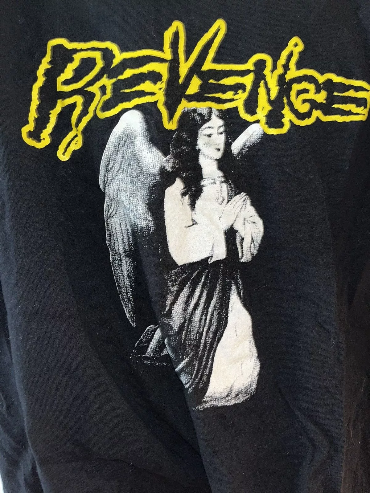 Revenge Short Sleeve T Shirts Revenge angel tee Black