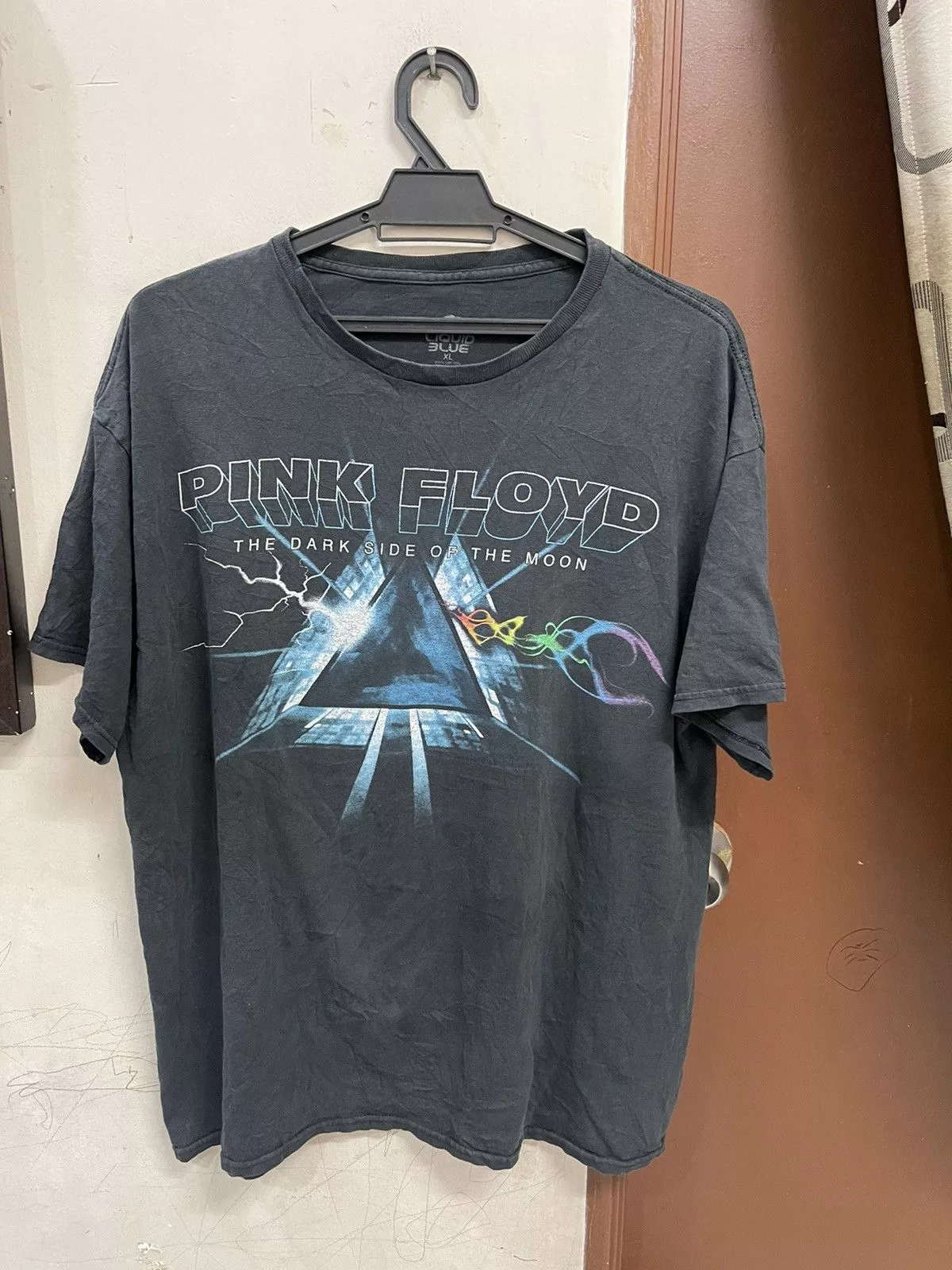 Liquid Blue Short Sleeve T Shirts Liquid Blue × Pink Floyd × Vintage PINK FLOYD THE DARK SIDE OF THE MOON Black