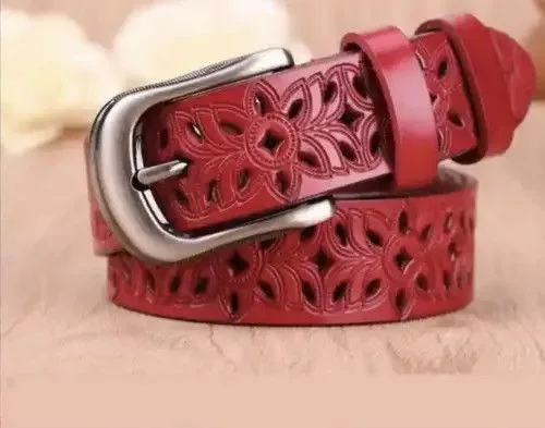 Other Belts Other Red Floral Theme Belt Streetwear