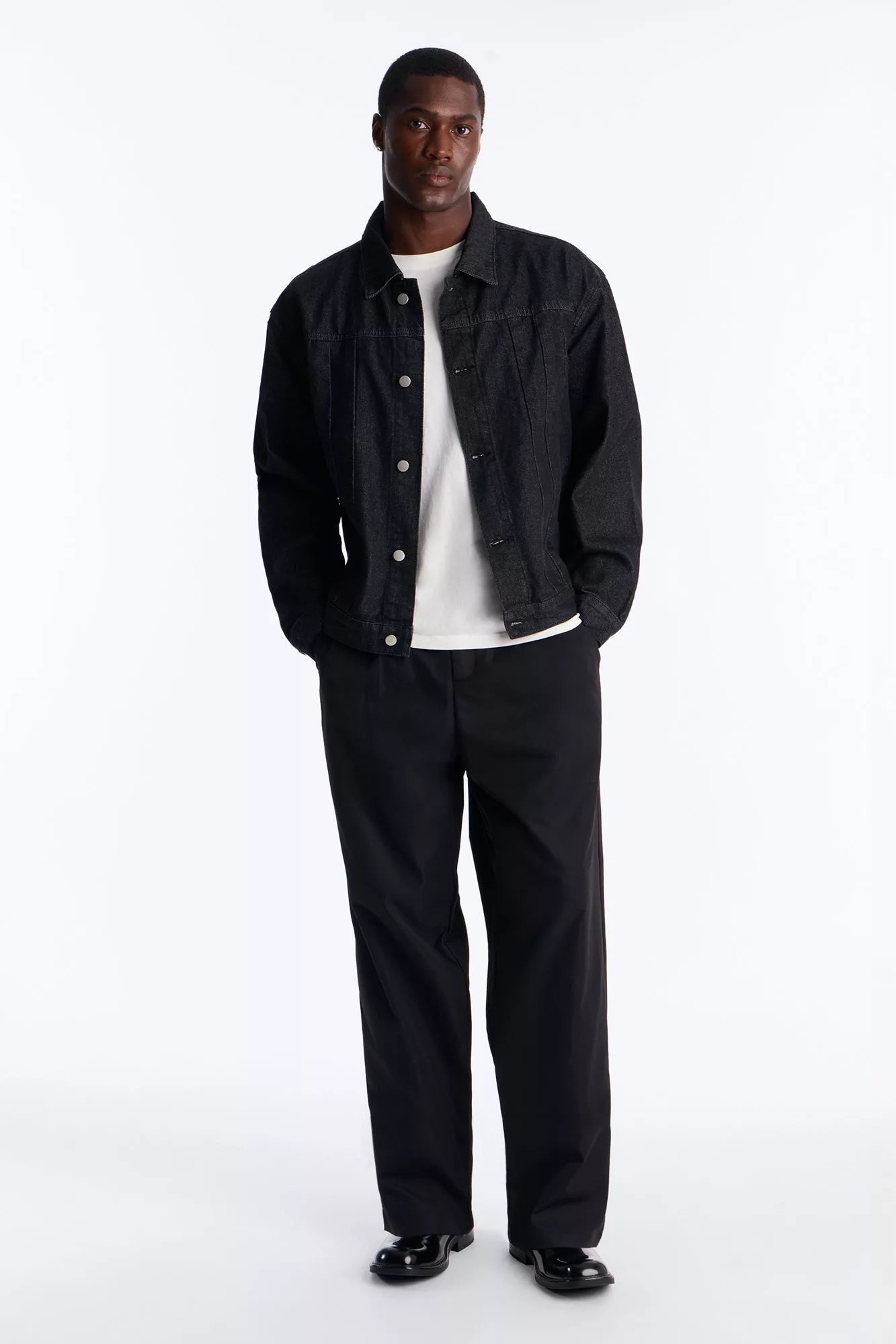 Nelson Pleated Hybrid Relaxed Pant - Black
