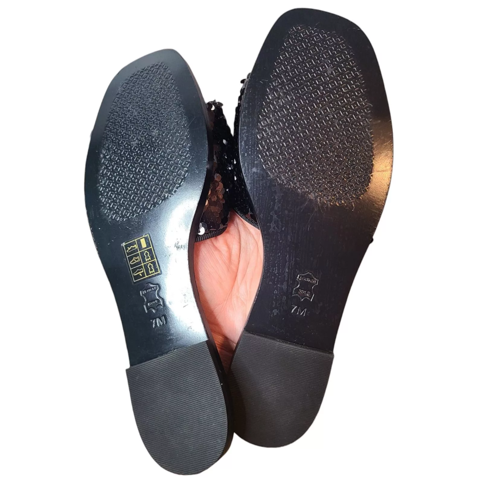 Tory Burch Sandals Tory Burch Carter Black Sequin Slides Sandal Size 7M