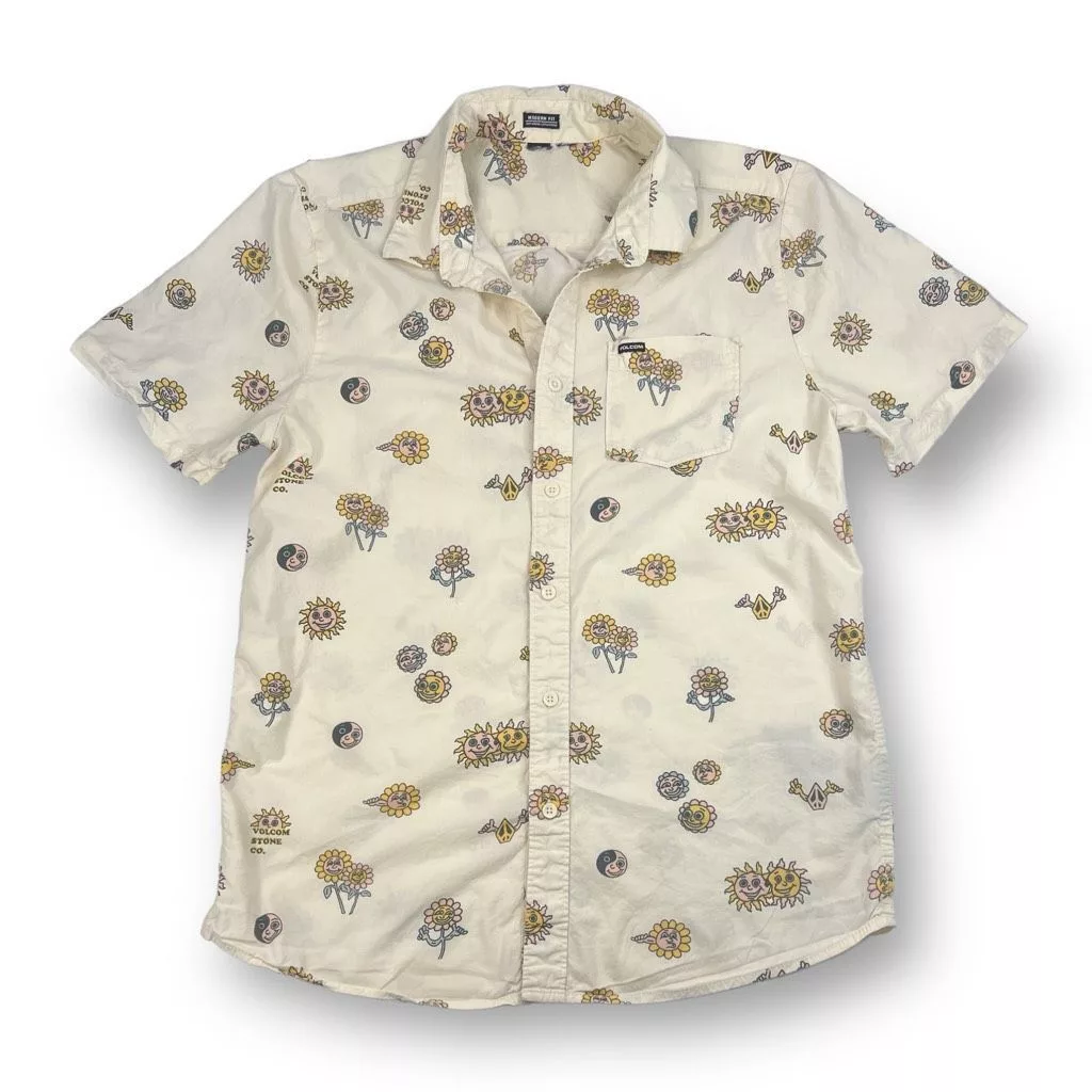 Vans Shirts Button Ups Vans Modern Fit Front Button Top Size Large White