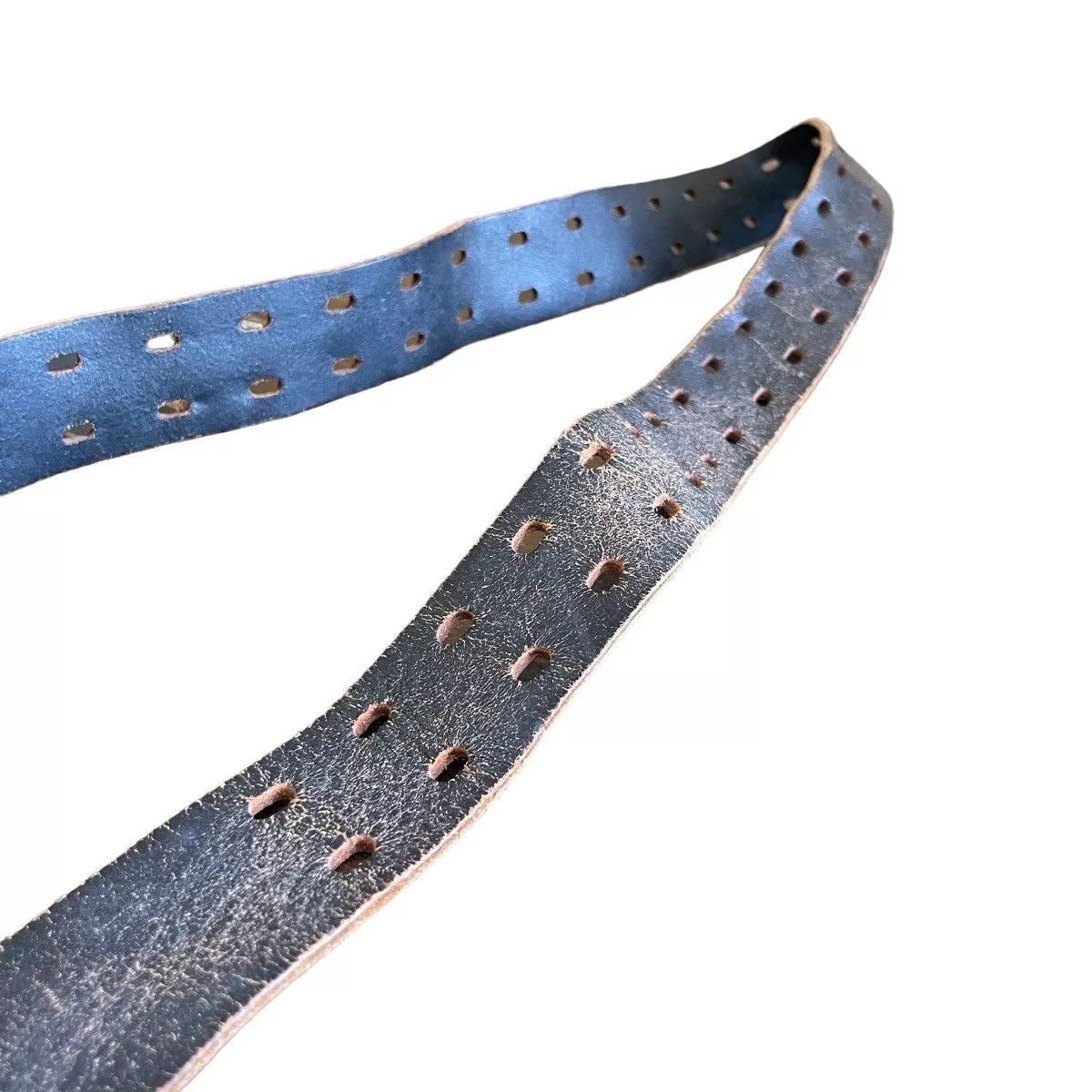 Leather Belts Leather × Vintage Vintage Distressed Grunge Styled Leather Belt Black Avant-Garde
