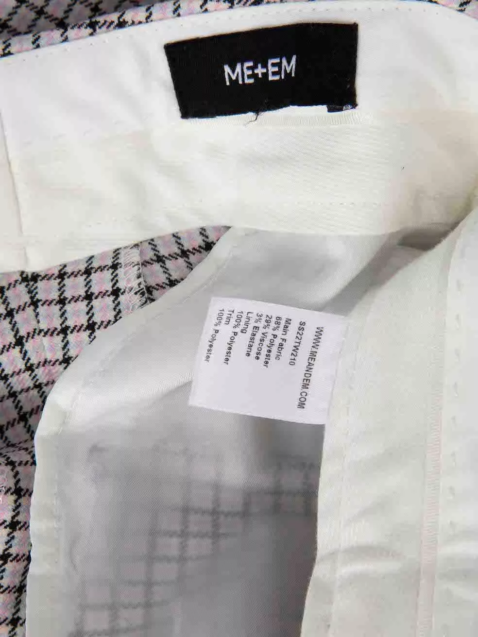 ME+EM Pants ME+EM Side Tape Check Pattern Trousers Multi